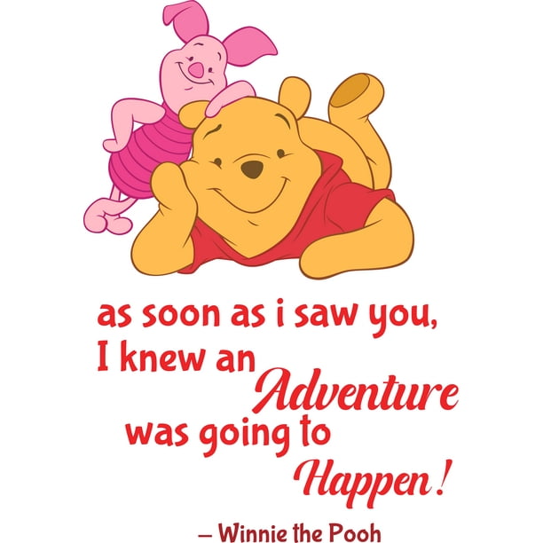 Pooh Adventure Quote Cartoon Wall Sticker Vinyl Art Decal Decor Kids Room Home